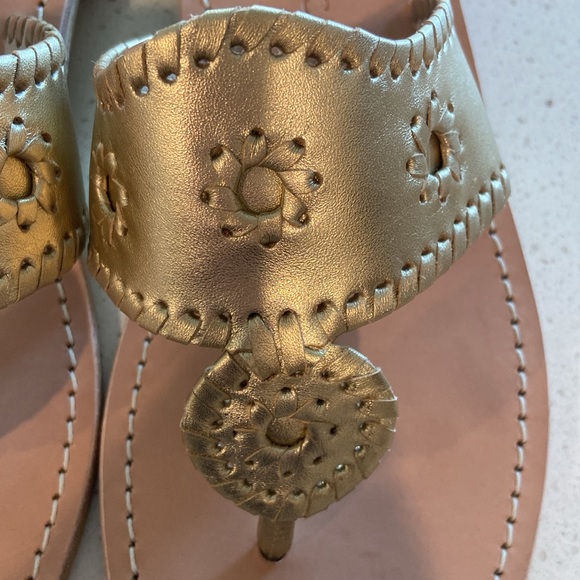 10.5 🔖 JACK ROGERS Women's Jacks Slip-On Flat Sandals Platinum - Picture 8 of 13